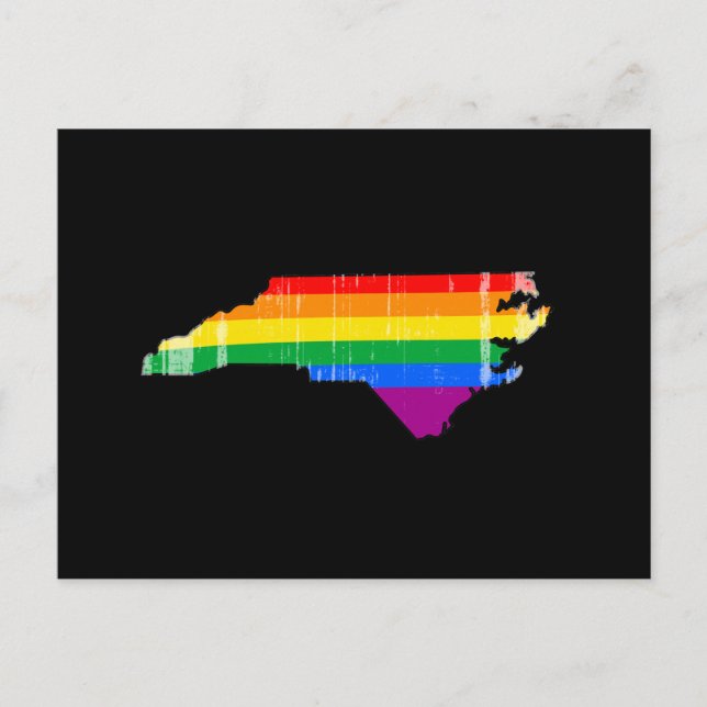 NORTH CAROLINA PRIDE - DISTRESSED -.png Postcard (Front)
