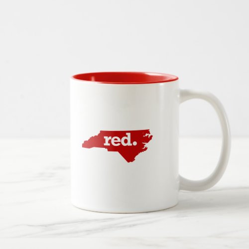 NORTH CAROLINA RED STATE Two_Tone COFFEE MUG