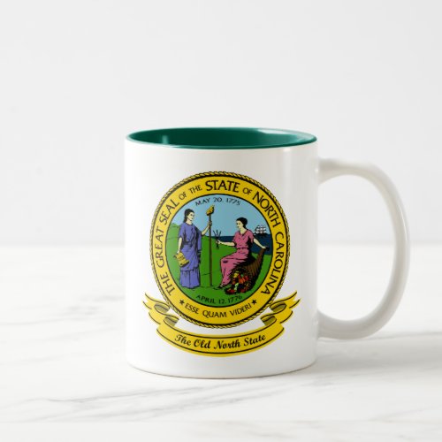 North Carolina Seal Two_Tone Coffee Mug