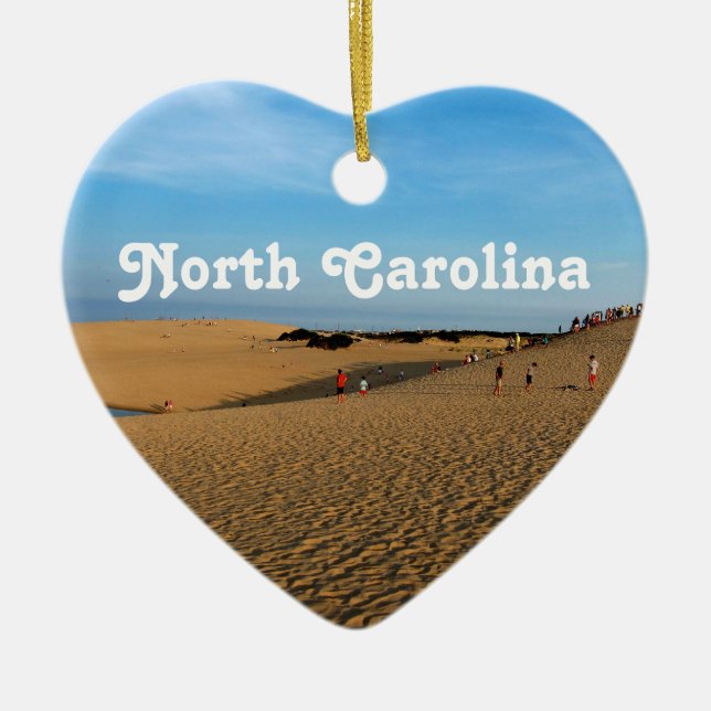 North Carolina Shore Ceramic Ornament (Front)
