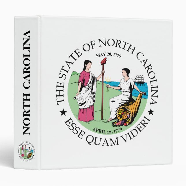 North Carolina sign 3 Ring Binder (Front/Spine)