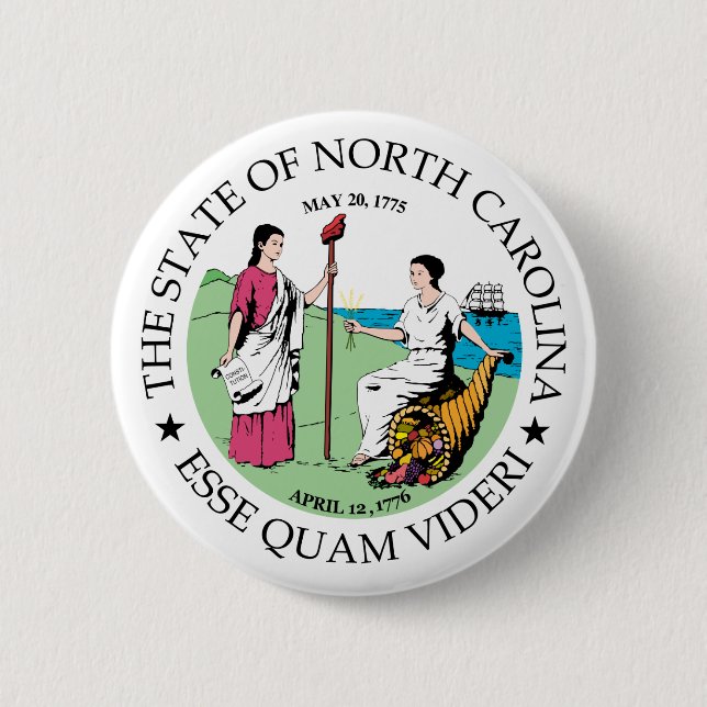North Carolina sign Button (Front)