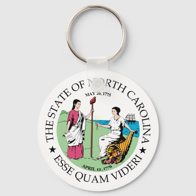 North Carolina sign Keychain (Front)