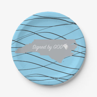North Carolina ,Signed by God Paper Plates