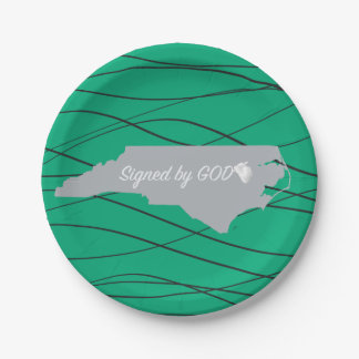 North Carolina ,Signed by God Paper Plates