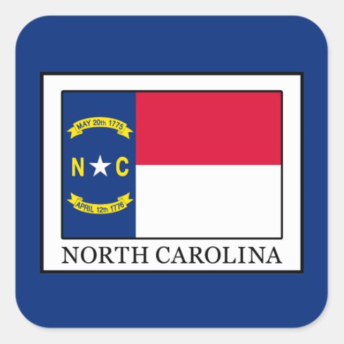 North Carolina Square Sticker