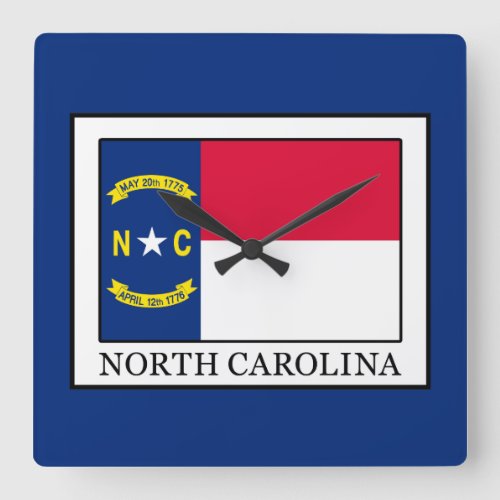 North Carolina Square Wall Clock
