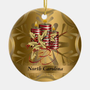 North Carolina State Christmas Ornament