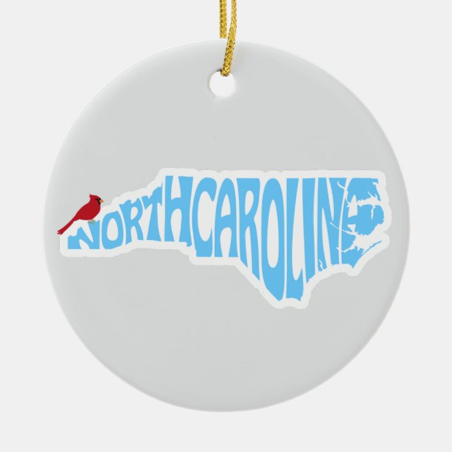 North Carolina State Christmas Tree Ornament (Front)