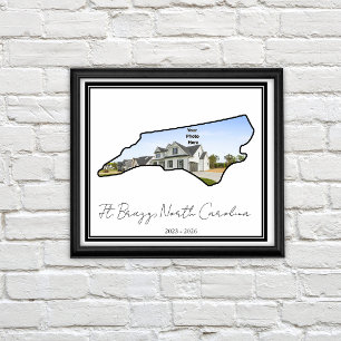 North Carolina State Custom Photo PCS Gift Poster