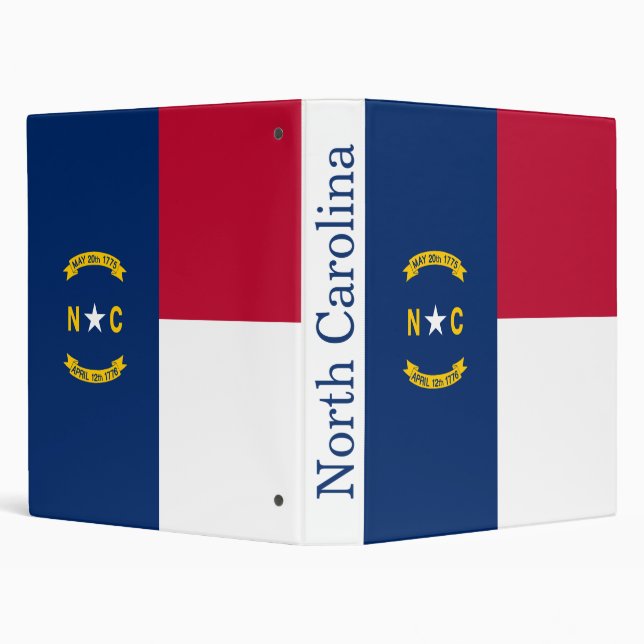 North Carolina State Flag 3 Ring Binder (Background)