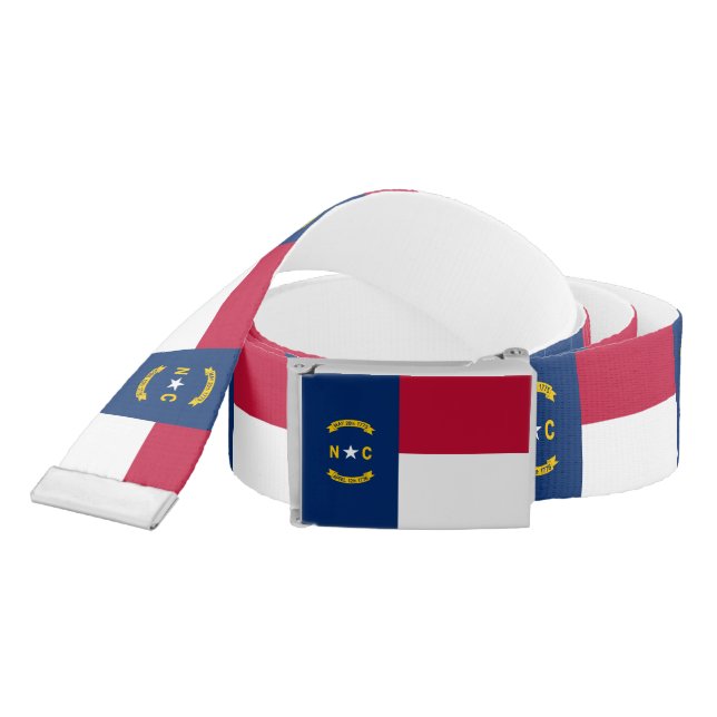 North Carolina State Flag Belt (Snake)