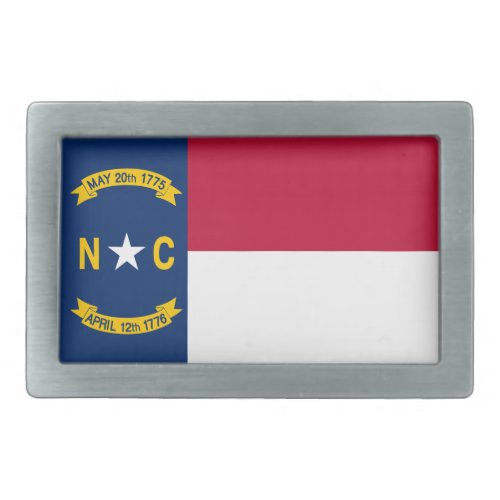 North Carolina State Flag Belt Buckle