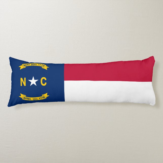 North Carolina State Flag Body Pillow (Front)