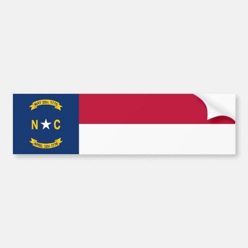 North Carolina State Flag Bumper Sticker