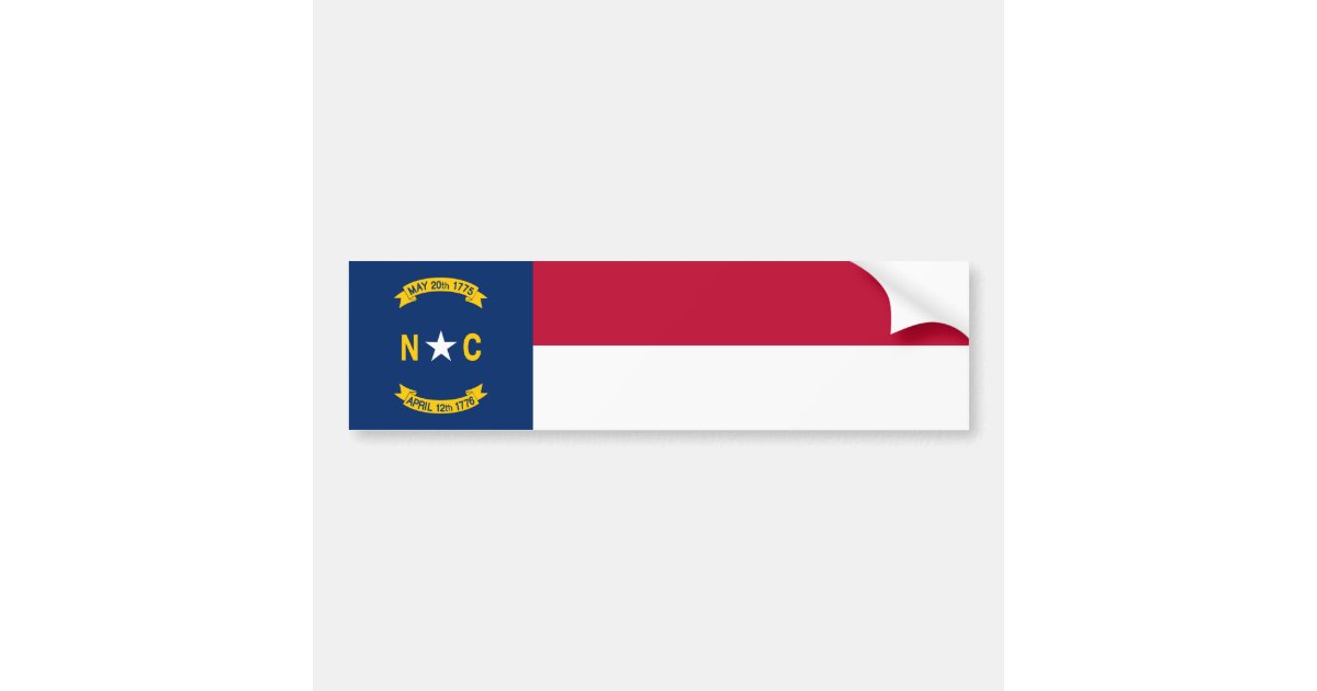 North Carolina State Flag Bumper Sticker | Zazzle