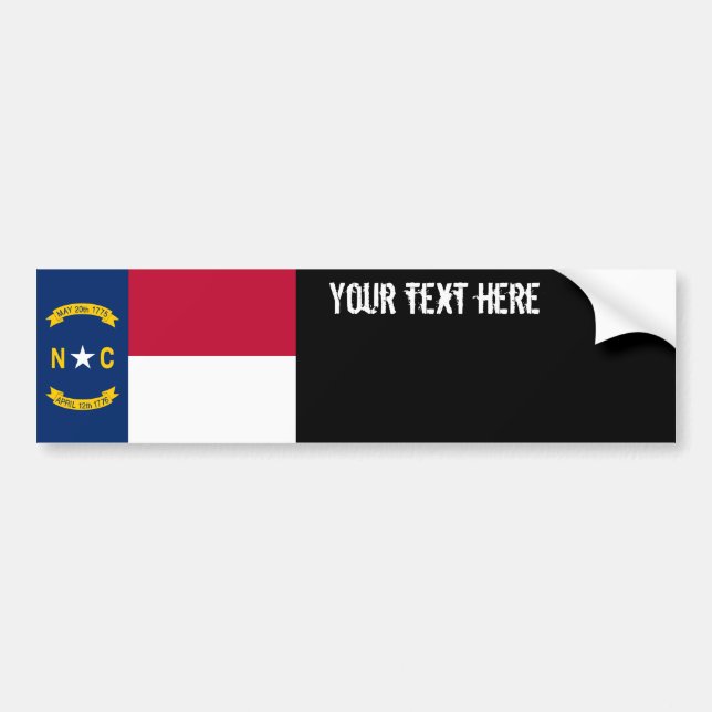 North Carolina State Flag Bumper Sticker (Front)
