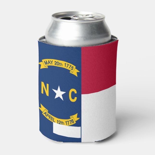 North Carolina State Flag Can Hugger Cooler (Can Front)