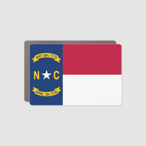 North Carolina State Flag Car Magnet