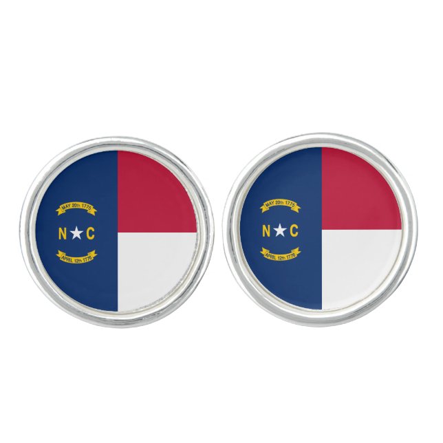 North Carolina State Flag Cufflinks (Front)