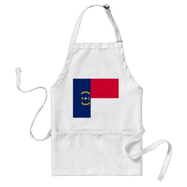North Carolina State Flag Design Adult Apron (Front)
