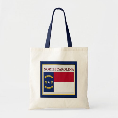 North Carolina State Flag Design Budget Canvas Bag