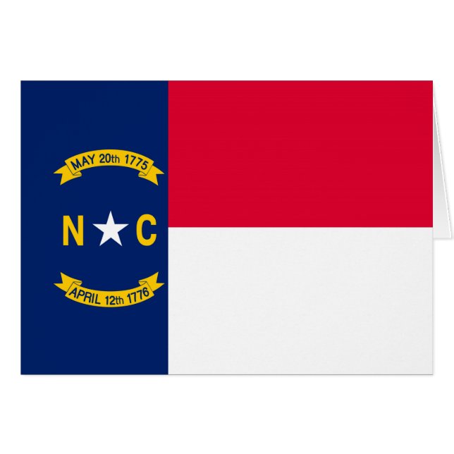 North Carolina State Flag Design Cards (Front Horizontal)