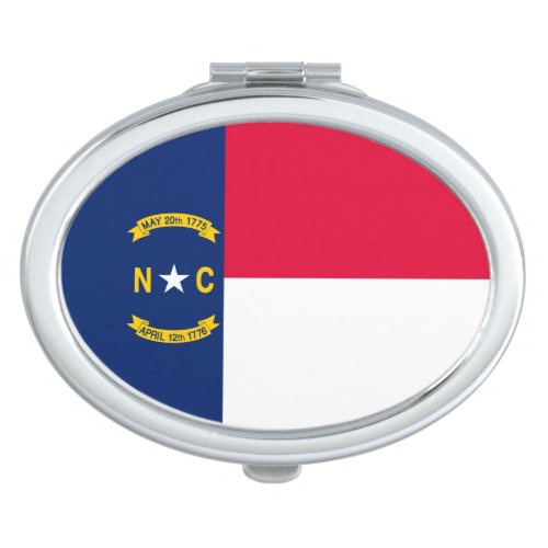 North Carolina State Flag Design Compact Mirror