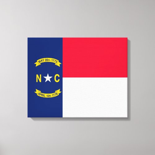North Carolina State Flag Design Decor