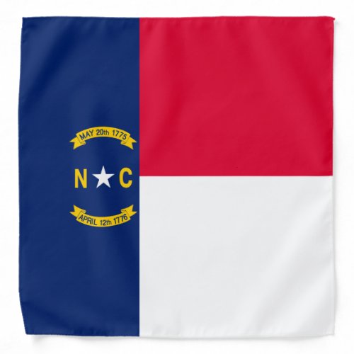 North Carolina State Flag Design Decor Bandana