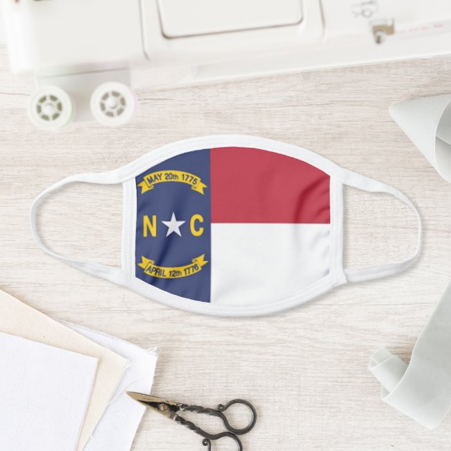 North Carolina State Flag Design Face Mask