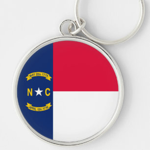North Carolina State Flag Design Keychain