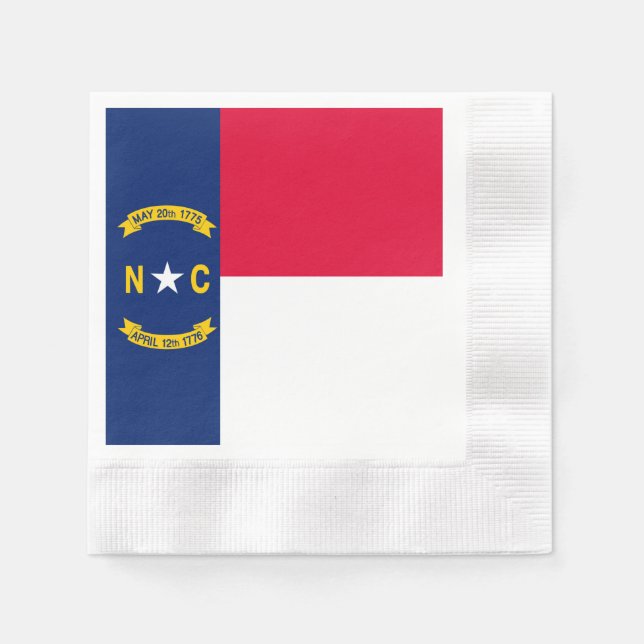 North Carolina State Flag Design Napkins (Front)