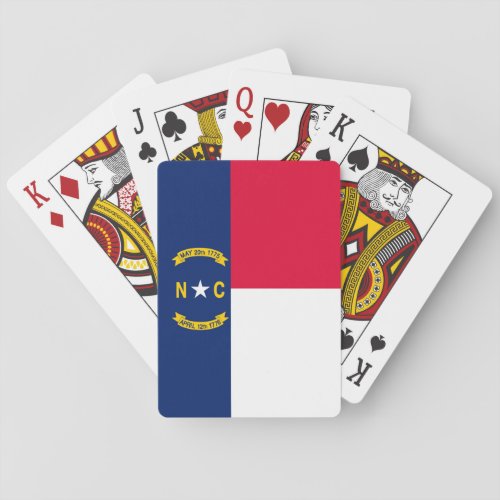 North Carolina State Flag Design Poker Cards