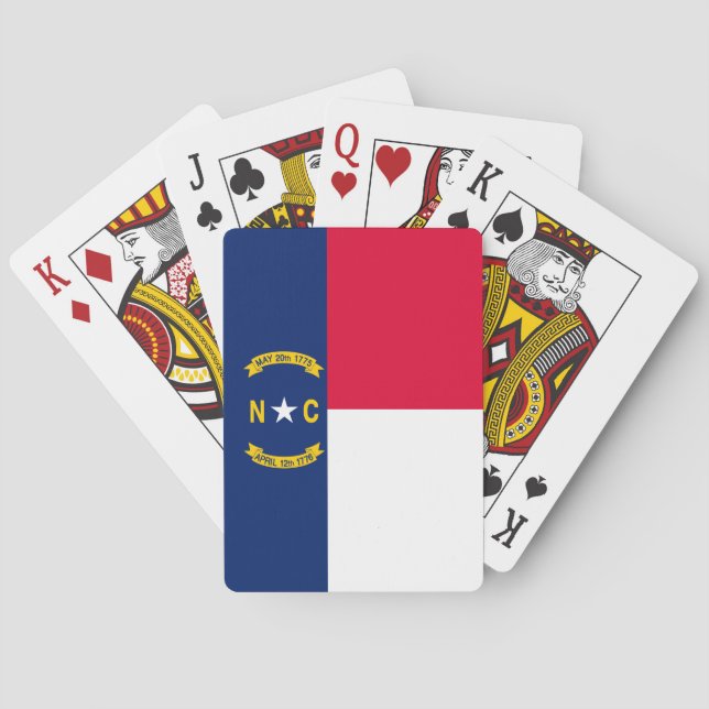North Carolina State Flag Design Poker Cards (Back)