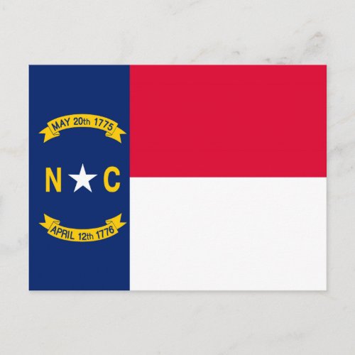 North Carolina State Flag Design Postcard