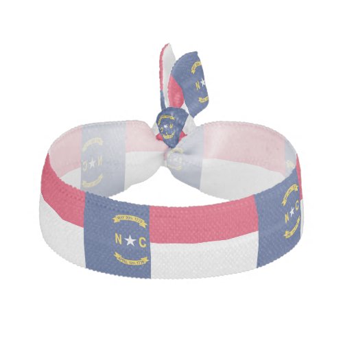 North Carolina State Flag Design Ribbon Hair Tie