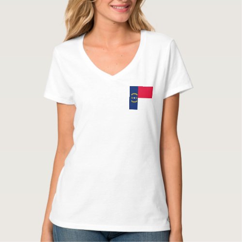 North Carolina State Flag Design T_Shirt