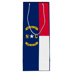 North Carolina State Flag Design Wine Gift Bag