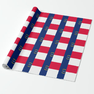 North Carolina State Flag Design Wrapping Paper