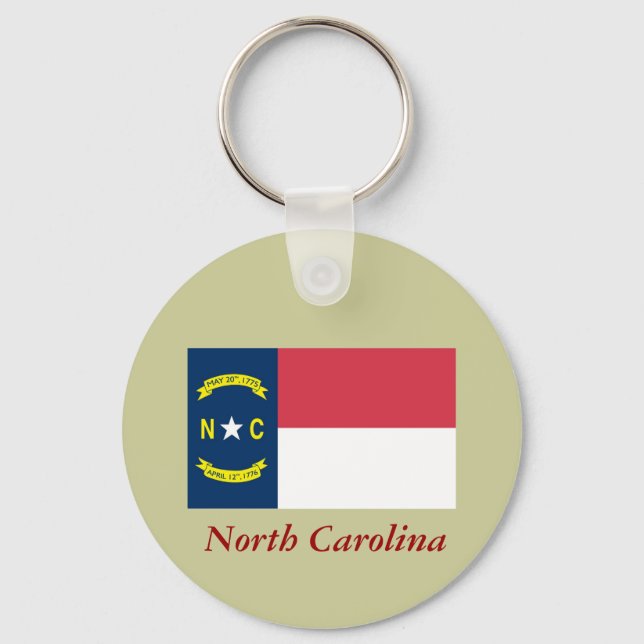 North Carolina State Flag Keychain (Front)