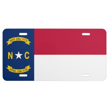 North Carolina State Flag License Plate by electrosky at Zazzle