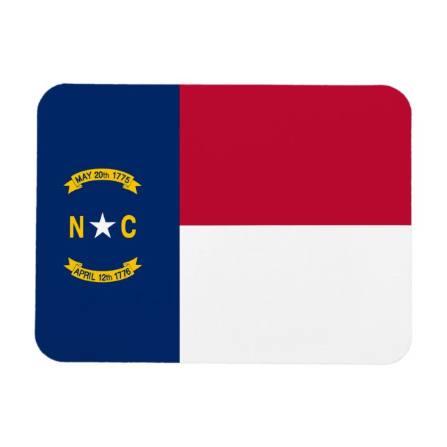 North Carolina State Flag Magnet (Horizontal)