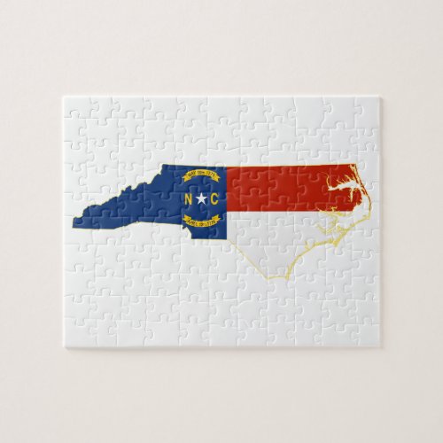 North Carolina State Flag Map Jigsaw Puzzle