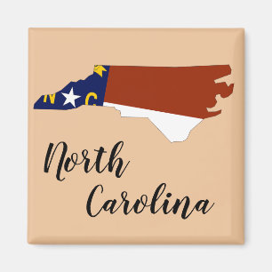 North Carolina State Flag Map Magnet
