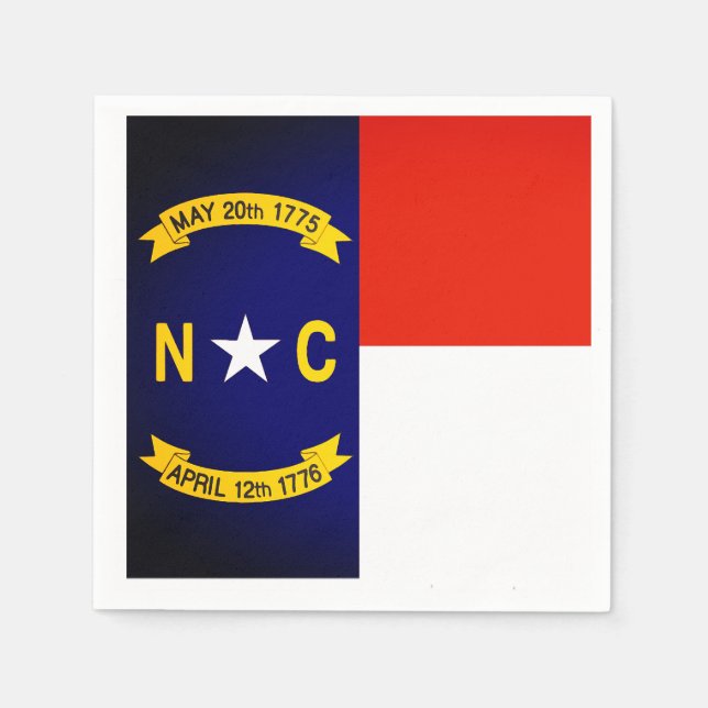 North Carolina State Flag Paper Party Napkins (Front)