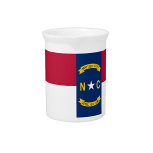 North Carolina State Flag Pitcher
