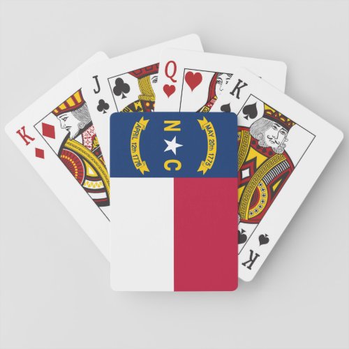 North Carolina State Flag Poker Cards