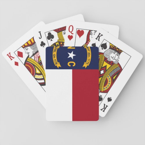 North Carolina State Flag Poker Cards
