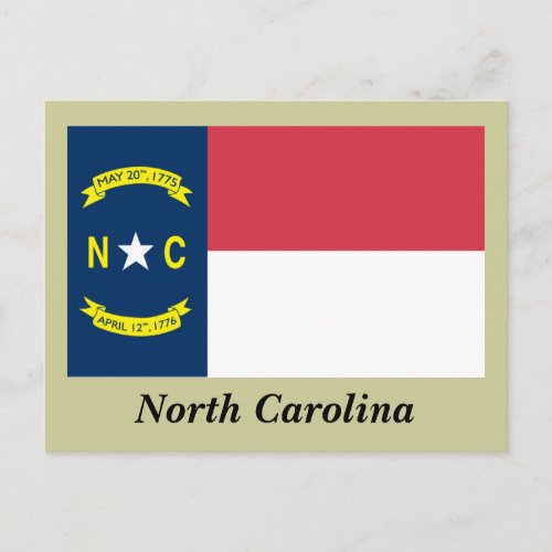 North Carolina State Flag Postcard